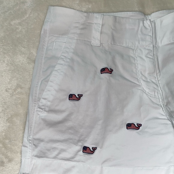 SHORTS 🐳 WHITE SIZE 2 VINEYARD VINES NWOT WHALES RED WHITE BLUE - Picture 9 of 13